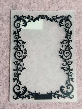 A6 Prägeschablone -Blütenrahmen