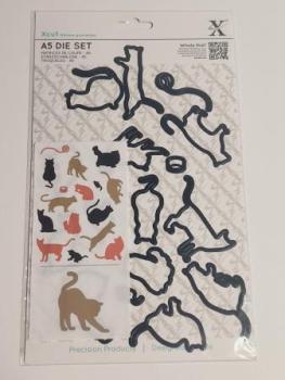 A5 Stanzschablonen Set (16Stk) - Katzen