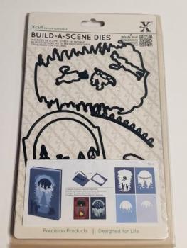 Shadow Box Die Stanzschablonen (8Stk) - Winter-Dorf