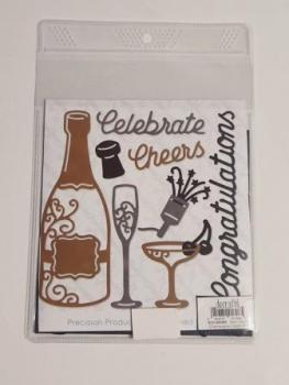 Stanzschablonen (10Stk) - Champagner Feier