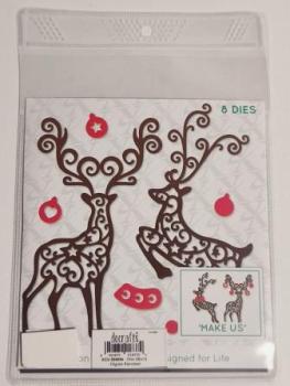 Dies (8pcs) - Filigree Reindeer