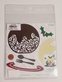 Dies (9pcs) - Filigree Christmas Pudding