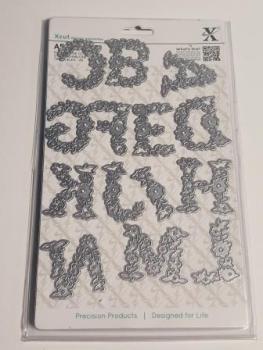 A5 Dies - Floral Alphabet A - N