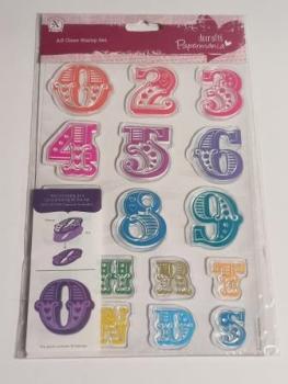 A5 Präzisions Stempel-Set (16Stk) - Karneval Zahlen