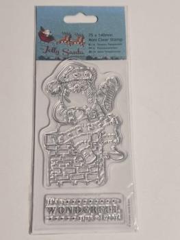 75 x 140mm Mini Clear Stamp - Jolly Santa - Kamin