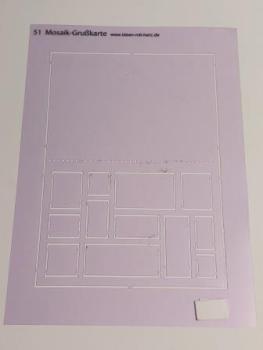Design-Schablone Nr. 51 "Mosaik-Grußkarte", DIN A4