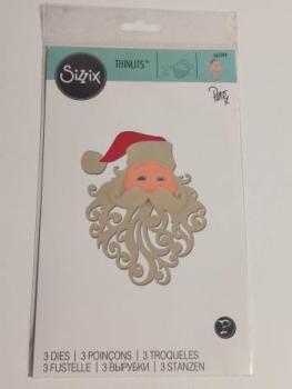 Sizzix Thinlits Set - Santa, 1,90x5,39cm-9,84x10,47cm, SB-Blister 3Stück