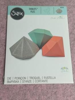 Stanzschablone Sizzix Thinlits Plus Stanzen-Diamanten-Box von Debi Potter, Stahl, Mehrfarbig, 32.9 x 24 x 0.4 cm