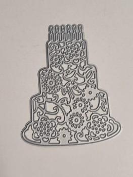 Stanzschablone  Geburtstagstorte