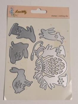 Stanzschablone  Osterhasenset