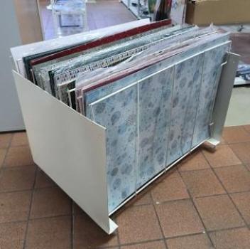 A2 Papier-Sortier-Bodenständer 10 Fächer weiss  leer