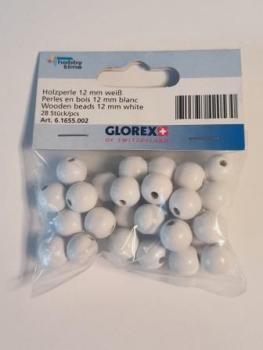 Holzperlen 12mm weiß
