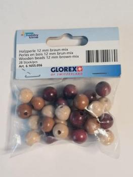 Holzperlen 12mm Brauntöne
