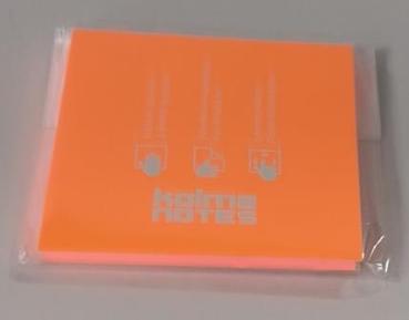 Haftnotizen NOTES, 76x76, 100 Blatt, orange, PP, haften statisch,