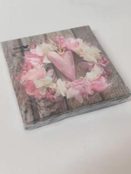 Serviette 33x33cm Regula rosa