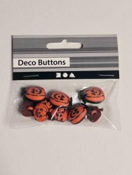 Deco-Button Kürbis  13-20 mm  10Stk / Bt
