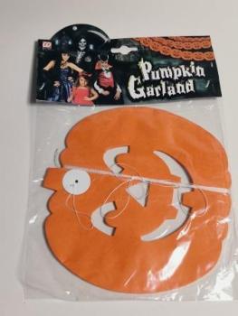 Widmann 5197P - Kürbisgirlande, 3 m, Dekoration, Partydekoration, Halloween, Mottoparty
