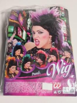 Perücke orange schwarz