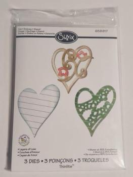 Stanzschablone Herzen