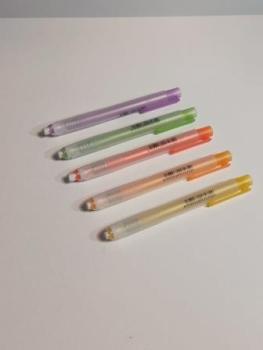 Radiergummi- " Im Kunststoffhalter " farblich sortiert