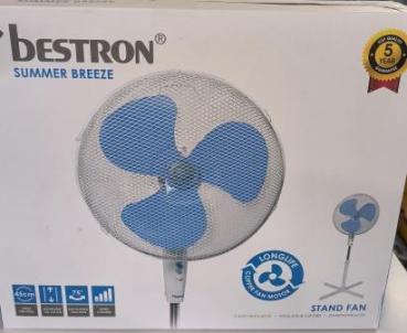 Standventilator Ø 45 cm, weiß, 40 Watt, 3 Geschwindigkeiten,