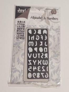 Stanzschablone Alphabet und Zahlen