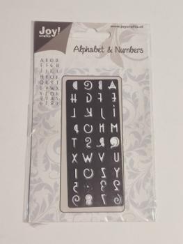 Stanzschablone Alphabet und Zahlen