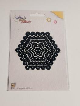 Nellies Multi Frame Die MFD026 dots hexagon