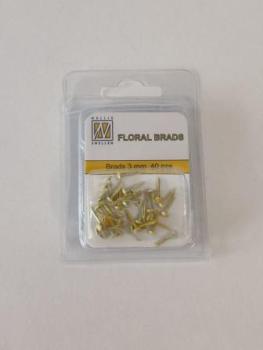 Nellie's Choice Snellen Floral Brads 3 mm,  gelb