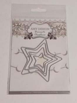 Die - Amy Design - Brocante Christmas - Mini Star Frames