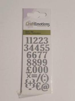 Stanzschablone Zahlen