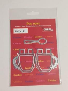 Stanzschablone Tassen