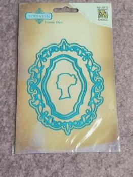 Vintasia Dies oval frame with lady