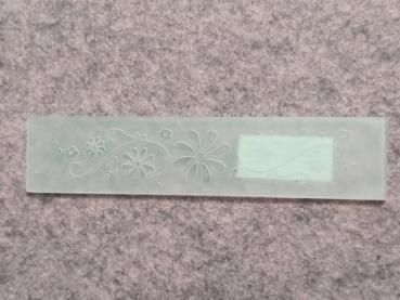 Prägeschablone Bordüre Blumen Swirls 22x126mm