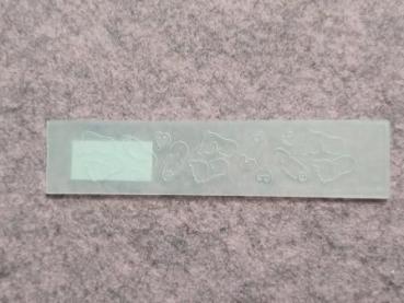 Border embossing folder Baby feet 23x122mm