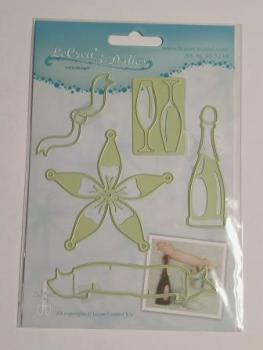 Lea bilitie® Celebrate-champagne snij en embossing mal