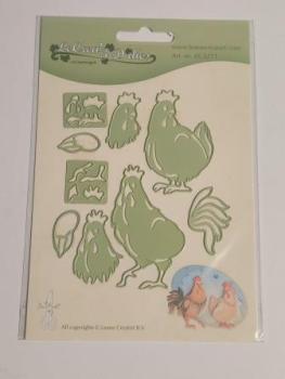 Leabilitie® Hahn & Huhn Präge- und Schneideschablone