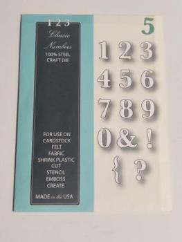 Stanzschablone Zahlen