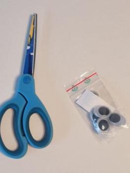 Wackelaugen oval 20 x 15 mm weiß mit schwarzer Pupill