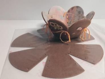 Filzform Korb / Schale groß braun