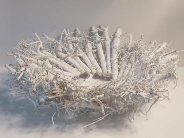 Holz-Pflanzschale weiß40 x 14 cm