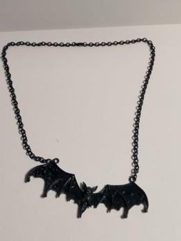 Halskette  Halloween Dark Gothic Style Fledermaus Anhänger