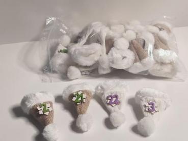 Nikolaus-Mütze, ca. 9 cm24tlg