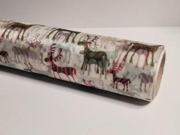 CREApop® Dekostoff 28 cm x 15 m,Elch creme  ldm