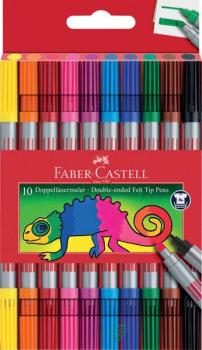 Doppelfasermaler 10er Etui, Strichstärke: 3-5 mm