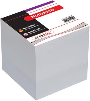 Büroring Notizklotz, weiß, ca. 700 Blatt, 90x90xmm, geleimt