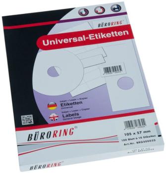 Büroring Etiketten, A4, 105 x 57mm, 1000 Etiketten