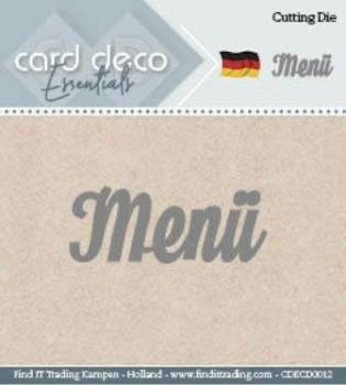 Card Deco Cutting Dies- Menü