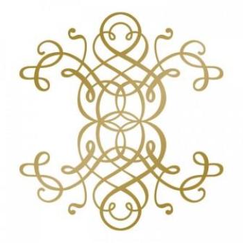 Curling Motif Hotfoil Stamp - Size: 89 x 95.4mm | 3.5 x 3.7in