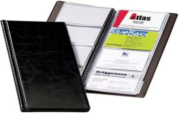 Visitenkartenalbum Visifix schwarz mit eingeschweißten Hüllen für